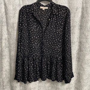 Cherry black work blouse